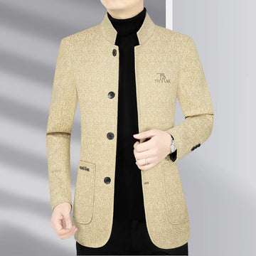 Middle-Aged And Elderly Men's Woolen Suit Jackets Business Casual Style for Autumn Winter 2026 Dads Fashionable And Comfortable