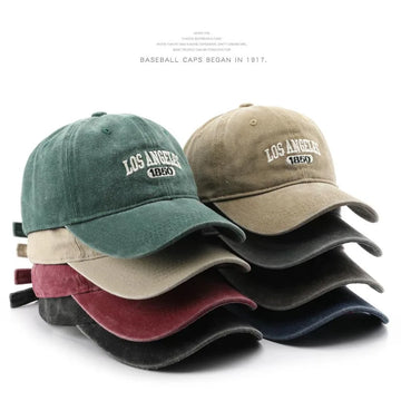 Fashion Casual Baseball Cap for Women Men Cotton Soft Top Hats Unisex Los Angeles Embroidery Snapback Hat Hiking Sunscreen Caps