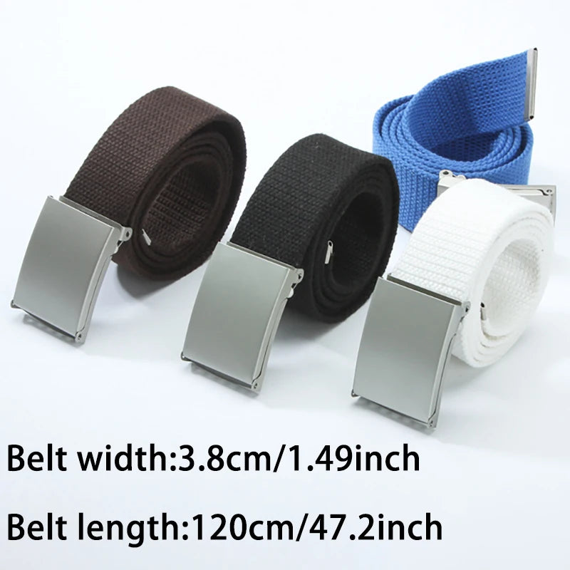 Men's Belt Fashion New Unisex Trousers Belt Women's Belt Canvas Belt Breathable Outdoor Tactical For Jeans Adjustable Waist Belt