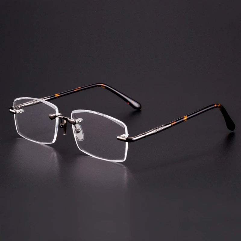 Natural Crystal Sunglasses Man Rimless Glass Sunglasses Mineral Lens Woman Luxury Brand Acetate Frame Vintage Anti Scratch