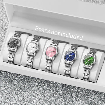 2/3/4/5PCS Women Stainless Steel Strap Wristwatches Set Ladies Fashion Quartz Watch Reloj Mujer（Without Box）