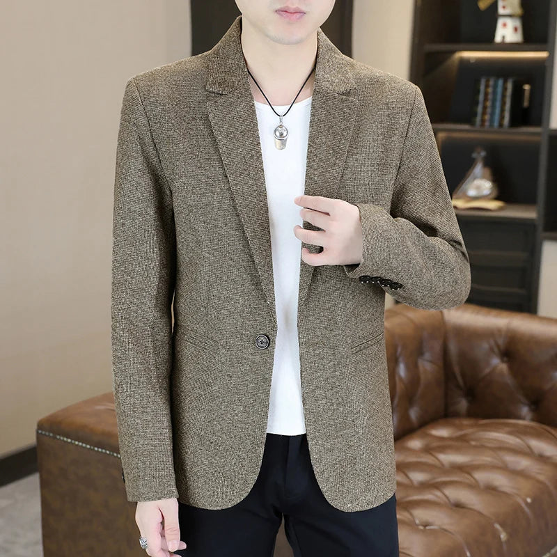 High-quality, fashionable, stylish and versatile business autumn new Korean-style top, casual single suit, trendy jacket