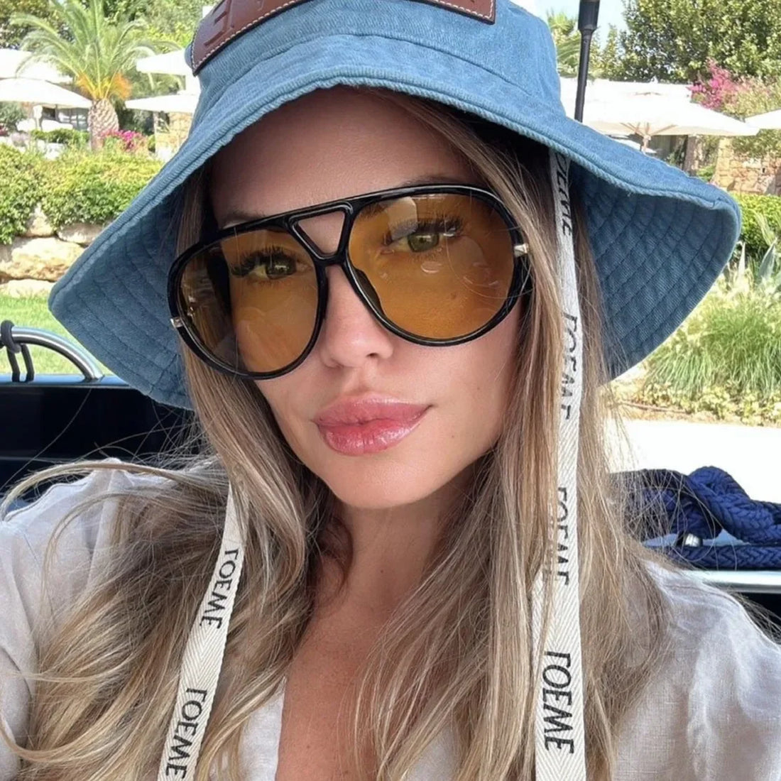 Vintage Oversized Sunglasses Women Retro Brand Big Frame Sun Glasses Female Black Yellow Ins Style Square Glasses Oculos De Sol