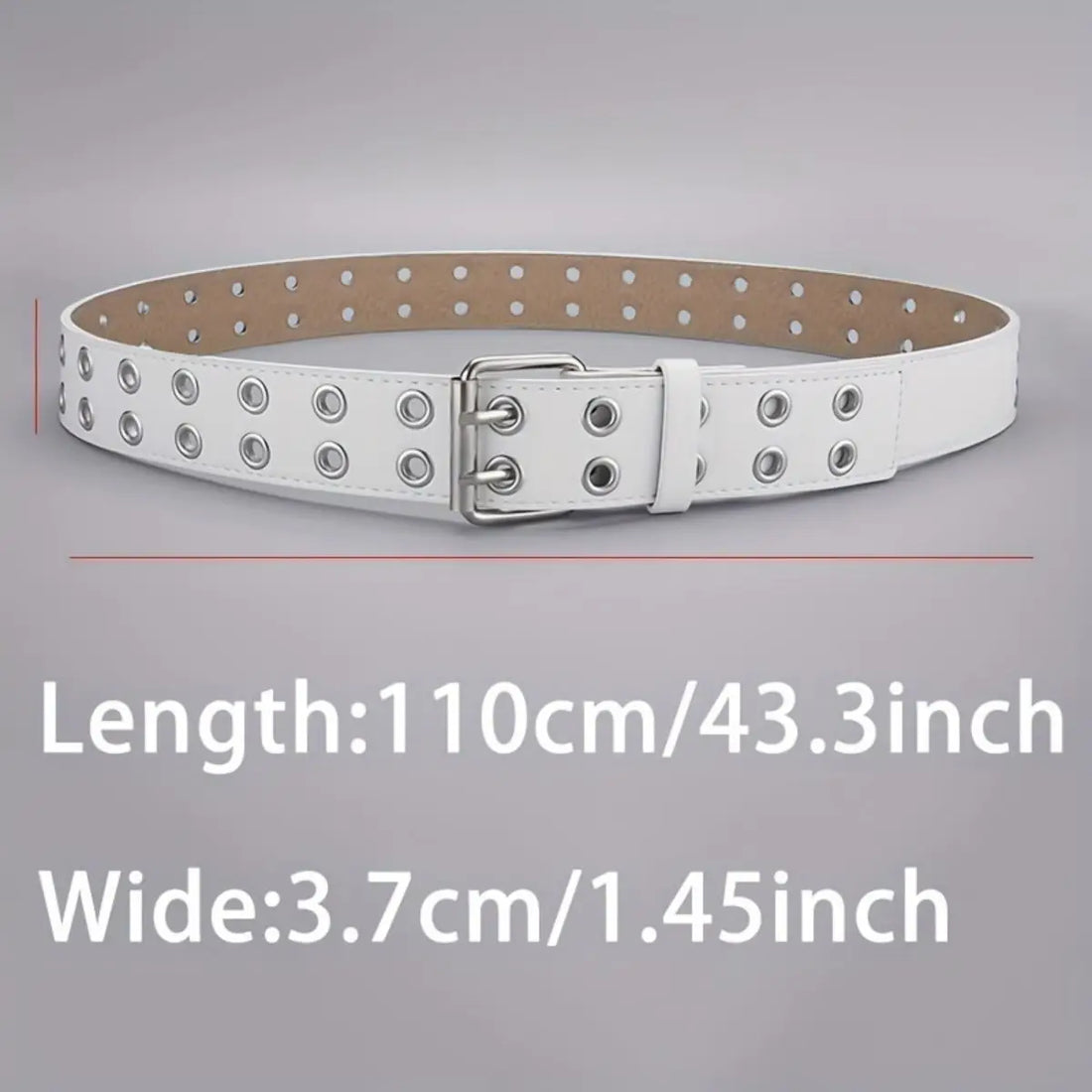 Women's Belt Fashion Double Row Needle Buckle Men's Belt Paired with Jeans PU Leather Belt Street Rock Punk Y2K Style Cheap Belt