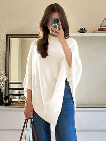 All season women's solid color loose, elegant, fashionable and versatile woolen shawl