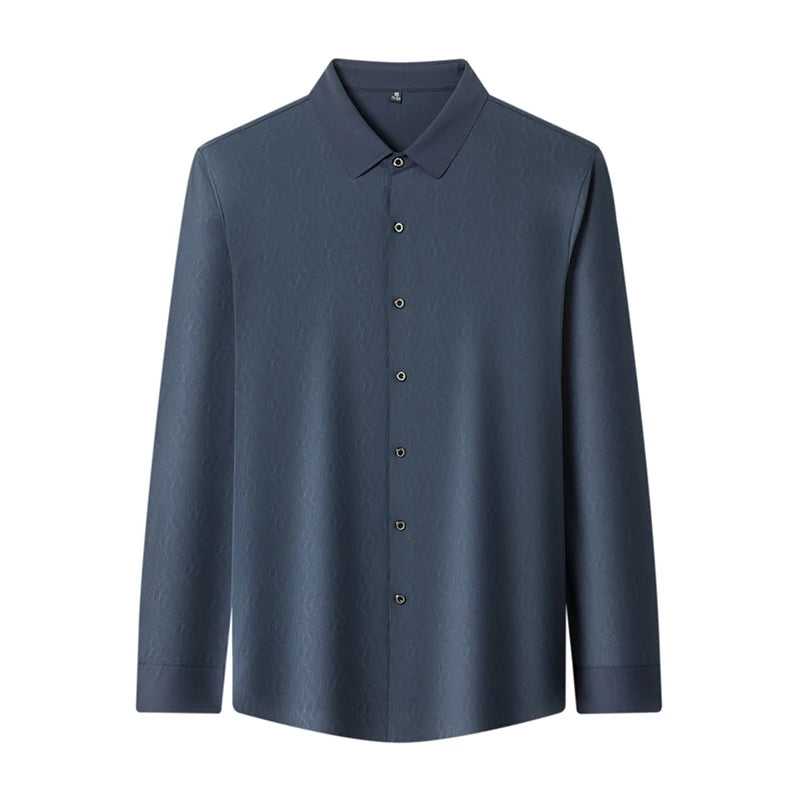 High-quality autumn men's fashionable, stylish, versatile business long-sleeved formal anti-wrinkle, no-iron men's shirt