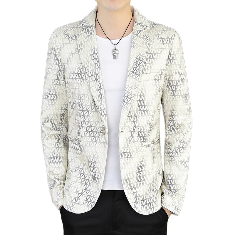 New autumn and winter suits for men, young men, slimming, fashionable and cool small suits, formal wear, single jacket for men