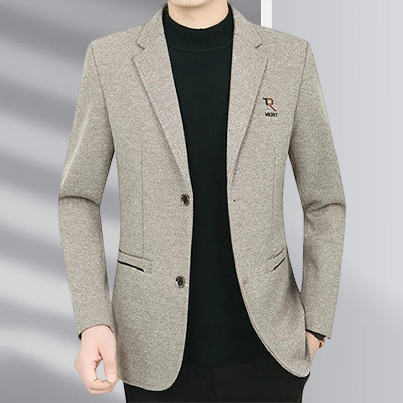 High-quality autumn and winter fashionable suits for middle-aged and elderly people, men's business casual dad suit jackets